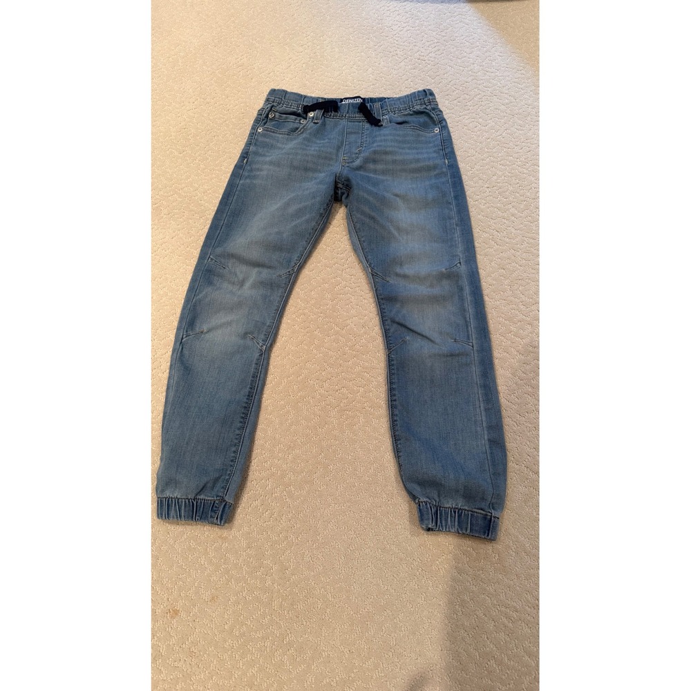 Denizen Levi's Jogger Jeans Girls 14 Blue Excellent Stretch Fitted Cuffs